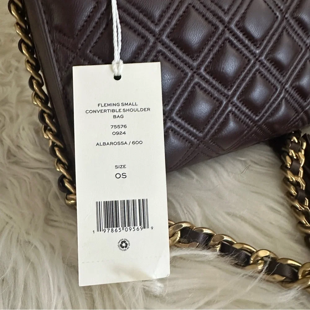 NEW TORY BURCH SMALL FLEMING CONVERTIBLE SHOULDER BAG